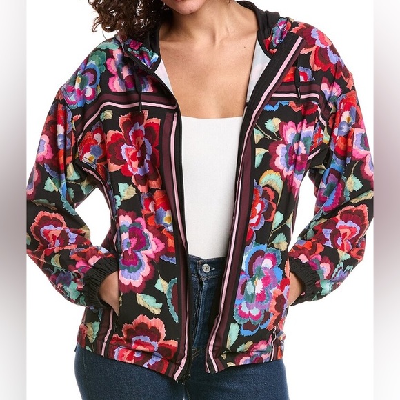 Johnny Was Floral Athletic Jacket - Picture 2 of 12